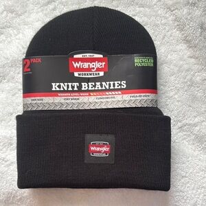 Wrangler Gray Knit Beanie Duo